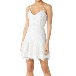 Chic White Lace Mini Dress